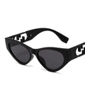 New Design Luxury Fashion Small Oval Frame Sunglasses Metal Decoration cat Eye Eyewear