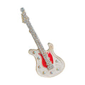 Diamond Set Guitar Brooch Flash Diamond Instrument Decorative Collar Brooch