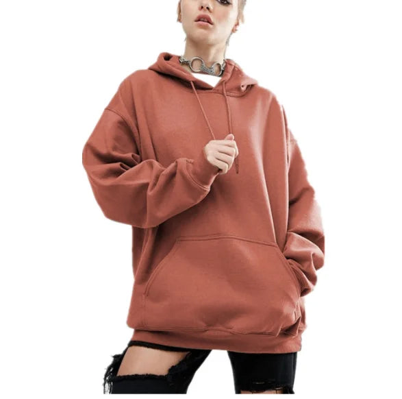 Plus Size S-5XL Green Solid Hooded Sweatshirt for Women Hoodies Casual Brief Tops Women's Batwing Sleeve Hooded Pullover E3127