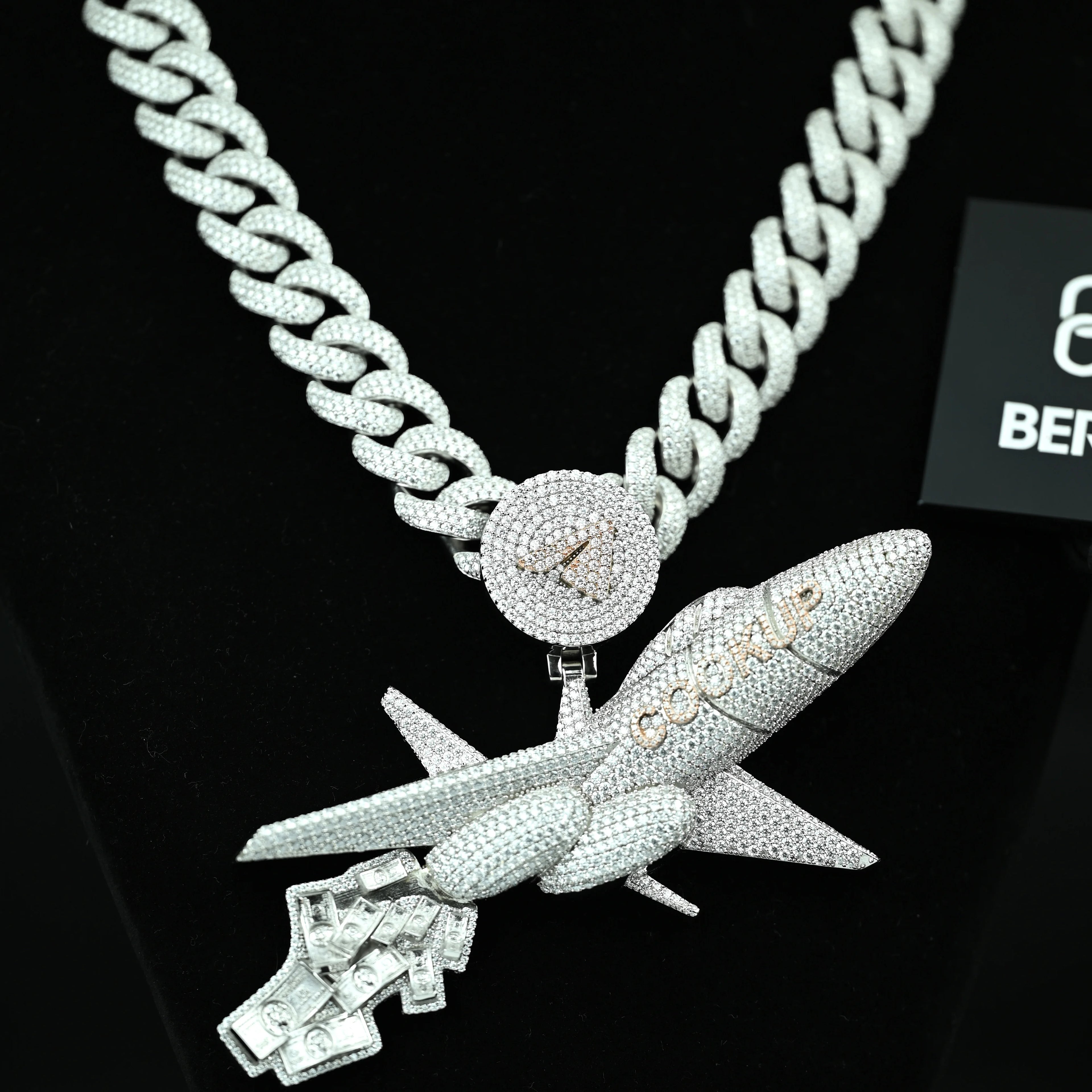 Custom 14K Gold 3D Aircraft Pendant Pass Diamond Tester 925 Silver Hip Hop Vvs Moissanite Name Letter Pendant Fine Jewelry