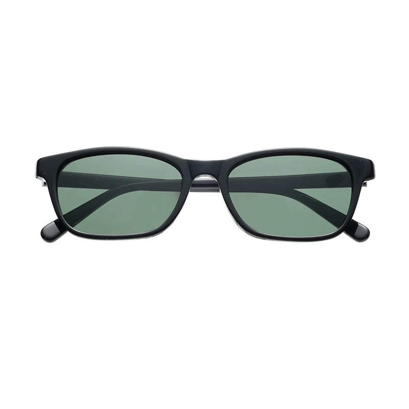 Retro Square Unisex Men's Fashion Sunglasses Mazzucchelli Acetate Frame UV400 Polarized Lenses Model HJ16303 Made in China
