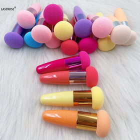 Powder Puff With Handle Round Head Foundation Cosmetic Sponges Mushroom Head Powder Puff Makeup Sponge