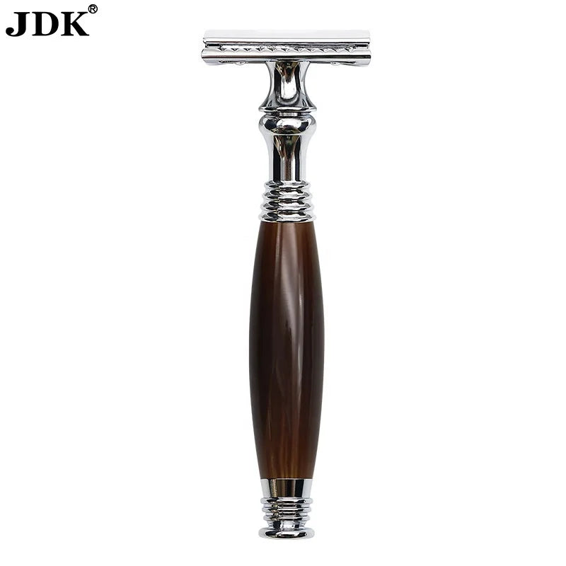 Germany Men's Classic Resin Face Safety Shaving Razor Wholesale Brown Black Double Edge Single Blade Beard Razors