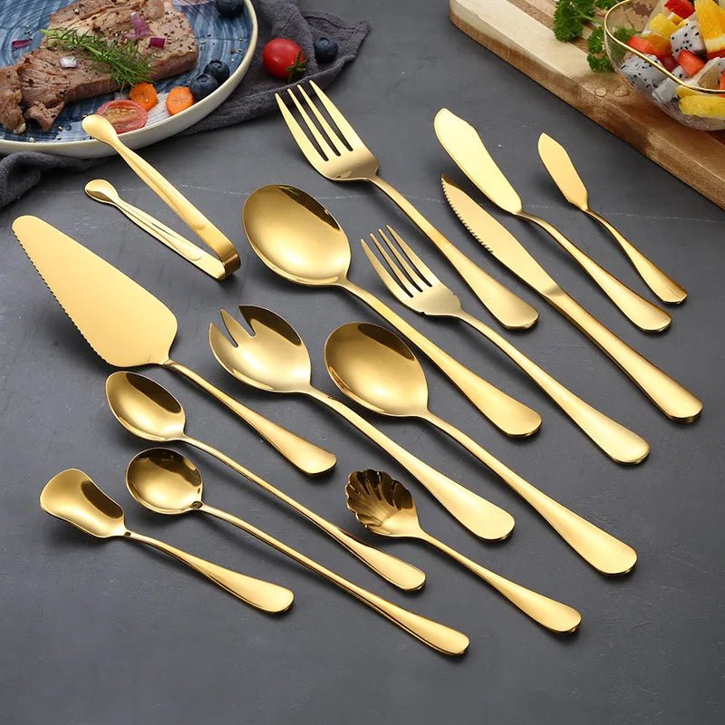 Spoons and Forks Good Price Egg Cutlery Set Silver Kitchen Stainless Steel Cutlery Set 24 Pieces Silverware Lunch Customized