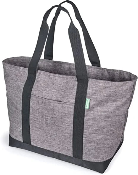 X-Large Carry All Tote Bag for Women or Men With Foldaway Zipper Top Canvas Tote Bag