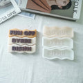 J152 Custom Unique Home Decoration Rectangle Language Word Silicone Mould DIY Wave Shape Letter Creative Candle Mold