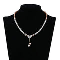 Luxury Design 5-6mm Natural Rice Freshwater White Pearl Necklace for Wedding Anniversary Gift-Unisex