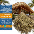 Factory Direct Sales Fireproof Plastic Decoration Outdoor Palm Leaves Synthetic Artificial Thatch Roof Small Batches Available