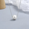 Fashion Minimalist Pearl Pendant Necklace S925 Sterling Silver Chain