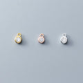 3.5mm Tiny Mini Zircon Charm 925 Sterling Silver Round Zircon Pendant for Jewelry Making Supplies