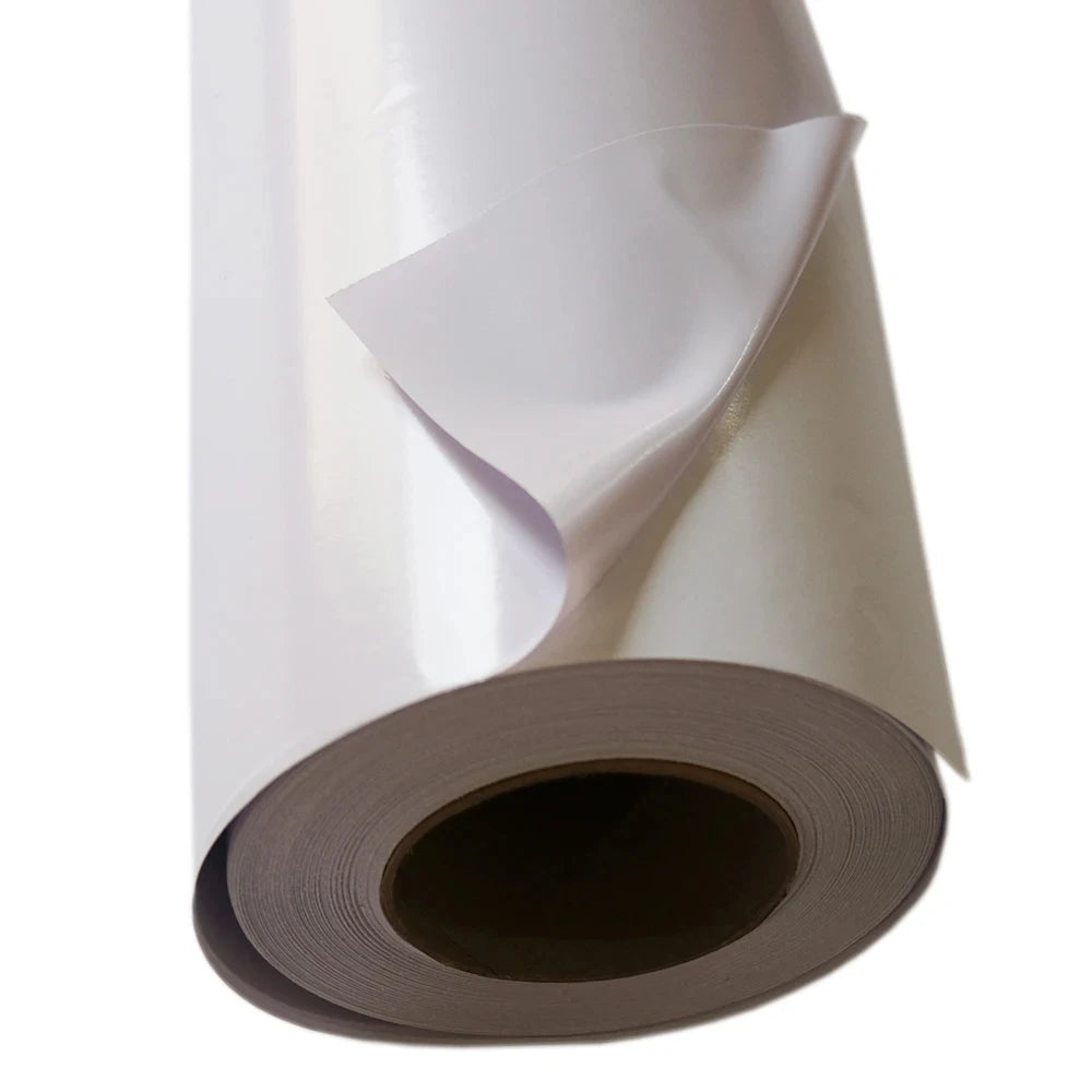 Koofilm Materials Glossy Matte White Printing PVC Digital Advertising Vinyl Sticker Roll Self Adhesive Vinyl