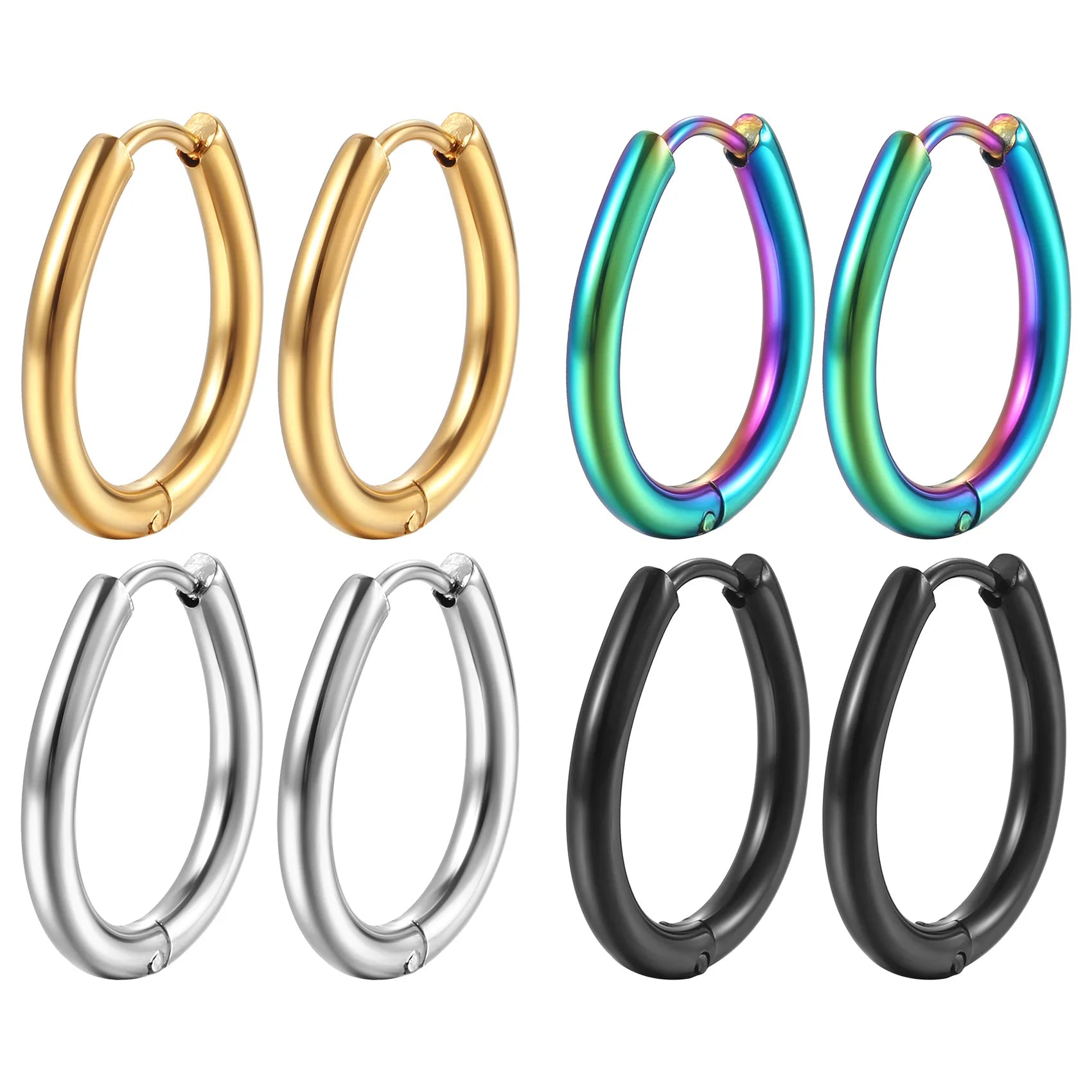Wholesale Stainless Steel Waterdrop Wire Hoop Gold Earring Jewelry for Women Men China Manufacturer Factory Supplier
