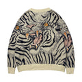 Custom High Street Oversized Pullover Sweatshirt for Men Women 100% Cotton Tiger Jacquard Knitwear Cardigan for Autumn Season