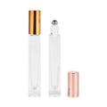 10ml Matte Black White Transparent and Stainless Steel Roller Rose Gold  Dust Cap for Essential Oil Perfume Bottle Glass Bottles