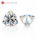 GIGAJEWE White D Color Trillion Cut Machine Cut Synthetic Gemstone for Jewelry Making