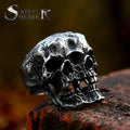 SS8-1023R Steel Soldier 2023  New Two Face Skull Ring 316L Stainless Steel Jewelry Cool Ring for Men Punk Biker Jewelry