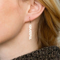 EManco Custom Name Earrings for Women Stainless Steel Earring 14k Gold Ear Hooked Earings Trendy Jewelry Wholesale