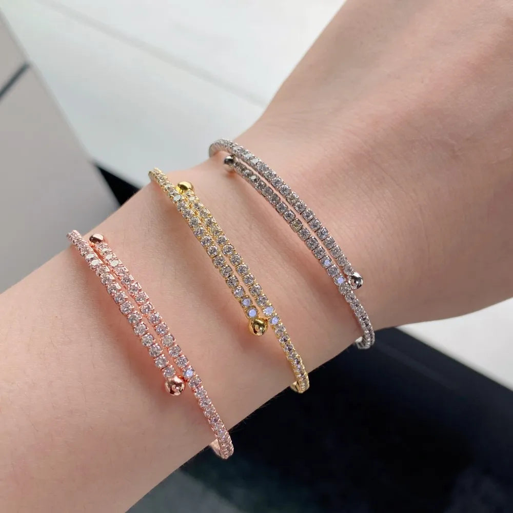 Fashion Jewelry Custom Mujeres Pulseras Heart Charm 18K Gold Plated Bracelets Bangles for Women 925 Sterling Silver Bracelet