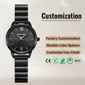 A0012 High Quality Alloy Stainless Steel Fashion Watch for Women Glass Dial Pointer Hands Water Resistant Business Casual Watch