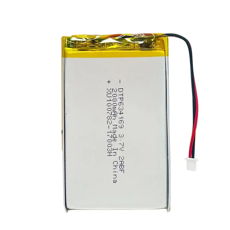 A Grade Deep Cycle  Lipo Battery 634169 3.7V 2000mAh Lithium Polymer Batteries Rechargeable  Battery with KC Certificate