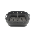 8.5 Inches Silicone Square Foldable Air Fryer Liners with Spacer for 6 to 9 Qt Air Fryer Non-stick Silicone Pan Baking Tray