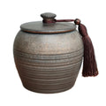 Japanese Vintage sealed Pot Large Puer Black Tea Ceramic Storage Jar