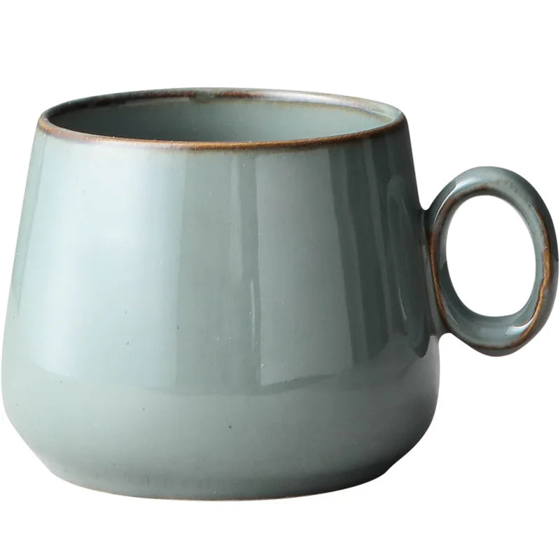 Wholesale Milk Ceramic Mug 230ml Porcelain Cappuccino Latte Coffee Cup Reusable Tea Cup