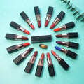 Custom Logo 16 Colors Matte Lipstick Waterproof Square Tube Nude Makeup Moisture Lip Balm  Pigment Cream Solid Lipstick