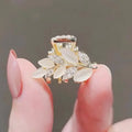 Flower Clip Headdress Female Net Red Head Small Hair Catch Bangs Top Clip Crystal Bling  Hairpin Flower Shark Clip