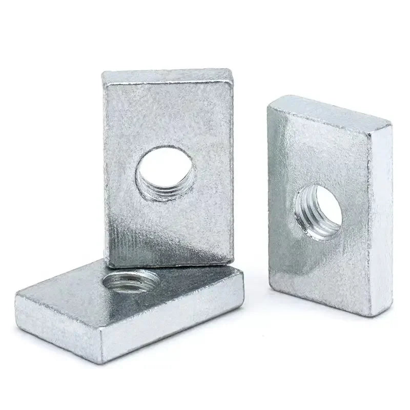 OEM Custom M4 M5 M6 M8 Nuts Square Flat Rectangle Rectangular Nut for Healthcare and Mining Applications