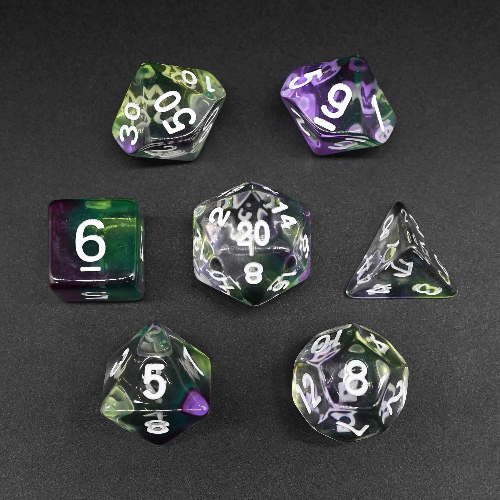 Factory Wholesale 3 Color Mix Polyhedral Tabletop RPG DND Dice Set for Gaming Room