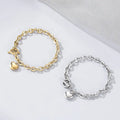 Stainless Steel Custom Logo Valentine's Day Gift Women Heart Charm Bracelets