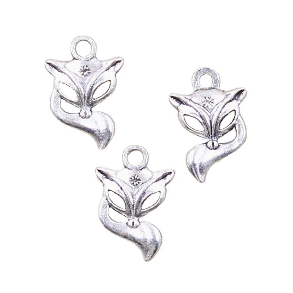 Fox Charms Antique Silver Color Lovely Fox Pendants DIY Crafts Making Findings Handmade Tibetan Jewelry