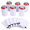 Custom 12OZ Insulated Neoprene Skinny Stubby Holder Can Coozies White Blank Sublimation Sleeve for Beer Cooler Drink Cover