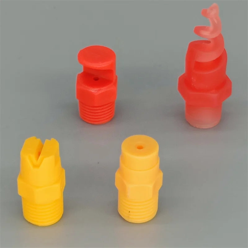 1/4 to 4 Inch Red Plastic SPJT Plastic PP 120 Degree Water Cleaning Pigtail Spiral Jet Spray Nozzle