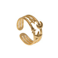 BM Jewelry Wholesale Waterproof Non Tarnish Gold Plated Stainless Steel Moon Star Rings Women