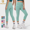 Whosale Logo Customized High Waist Gym Pants Scrunch Bum Women Yoga Capri Leggings