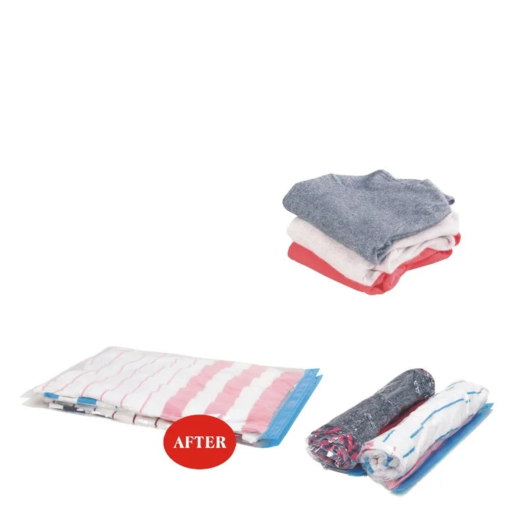 Roll up Travel Storage Bag Use by Hand Travel Vacuum Bag No Valve