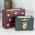 Custom Embossed Brown Printing logo Craft Kraft Paper Shopping Mailing Bag with Handle
