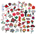 Popular Style Hot Sale Fancy Bulk Stock Iron on Sequin Embroidery Rose Flower Patches Applique for Clothing