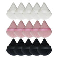 OEM Logo Dual Side 12 Pieces Makeup Tools Soft Makeup Powder Cosmetic Puff Face Triangle Makeup Puff Pure Cotton Powder 2 Pieces