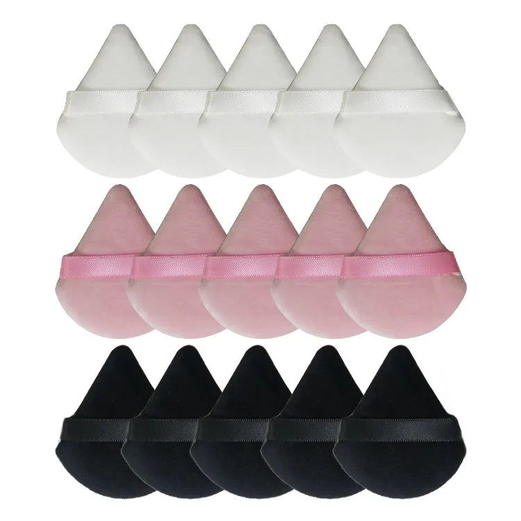 OEM Logo Dual Side 12 Pieces Makeup Tools Soft Makeup Powder Cosmetic Puff Face Triangle Makeup Puff Pure Cotton Powder 2 Pieces