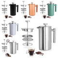 Hot Sale Stainless Steel 1000ml Capacity Coffee Maker Machine French Press 1000ml Stainless Steel Coffee French Press