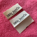Personalized Organic Cotton Printed Label for GarmentMiddle Fold Washable Cotton Clothing Label for Pant Dress