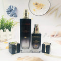 Custom Luxury Glass Face Cream Jar Black Color Cosmetic Packaging Container Jar with Lid