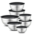 Stainless Steel Salad Bowls Mixing Bowls with Lids Metal Nesting Bowls for Baking Cooking and Prepping