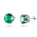 Wholesale Dropshipping Jewelry 925 Sterling Silver Emerald Women Earrings Stud