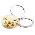 Pu Leather Customized Design Vanity Round Makeup Cosmetic Compact Pocket Mirror