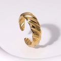 Beimai OEM Simple Non-fading Open Stainless Steel Ring