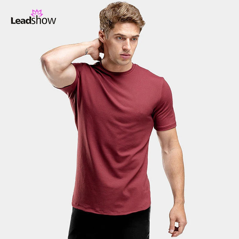 Wholesale Dryfit Athletic Running Sports Wear Compression Gym Men's Muscle Fitness Clothes Bamboo Fiber t Shirt T Shirts